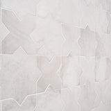 Parma White Matte Star and Cross 6" Terracotta Look Porcelain Tile