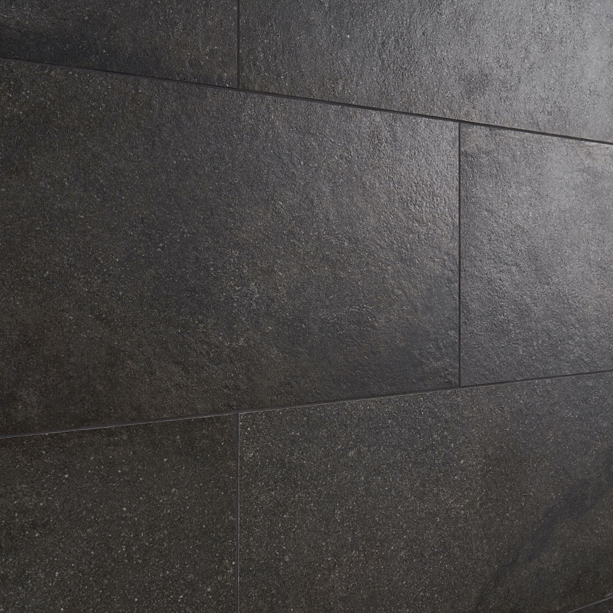 Acadia Charcoal Black 12x24 Matte Porcelain Tile - Lux Tile