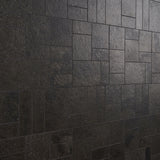 Acadia French Pattern Charcoal Black Matte Porcelain Mosaic Tile - Lux Tile