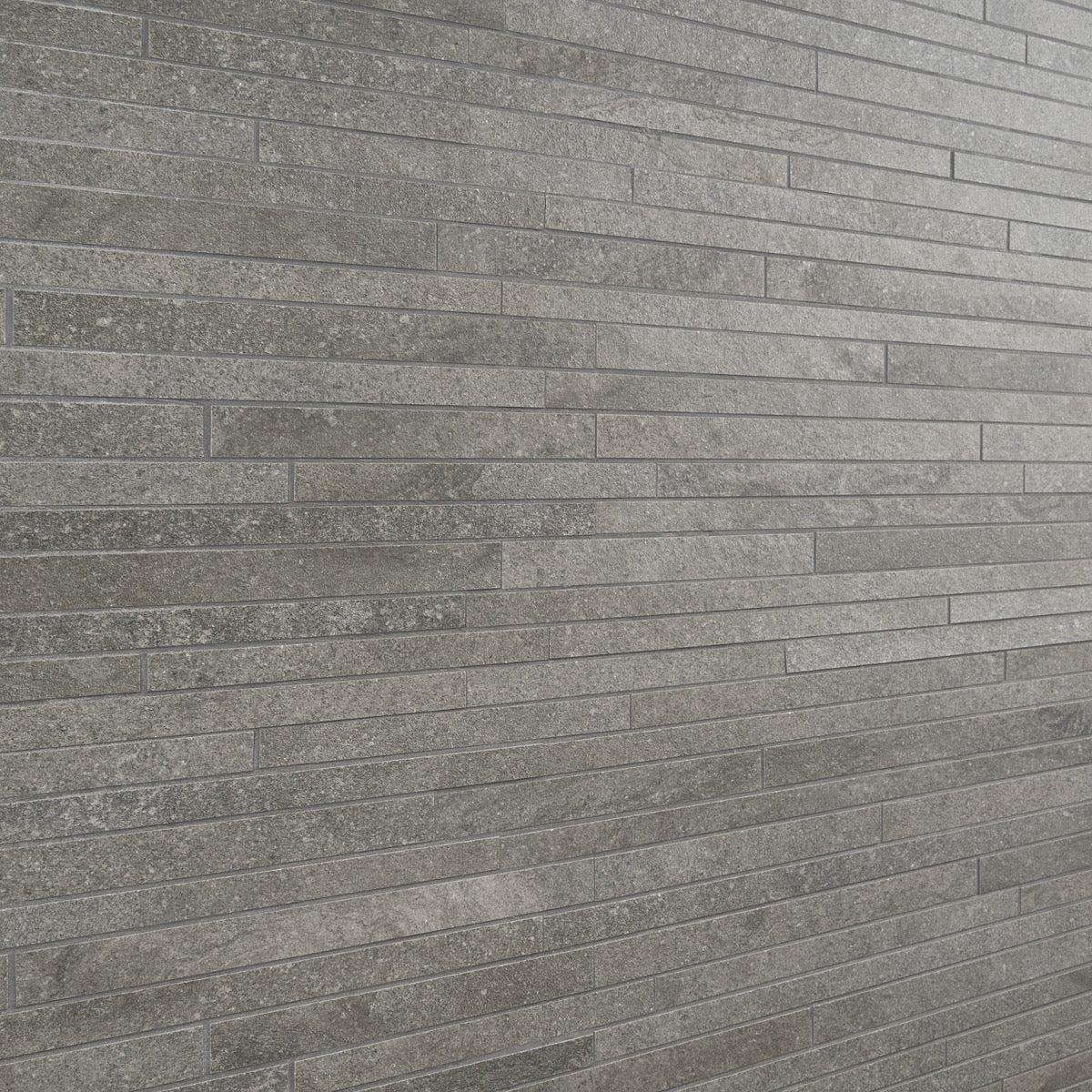 Acadia Thin Strip Slate Gray Matte Porcelain Mosaic Tile - Lux Tile