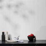 Lux Tile Mod 3D White 12x36 Fluted Matte Ceramic Tile