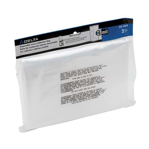 DELTA 50-364 Disposable Lower Collection Bags, 6 Mil (2-Pack)