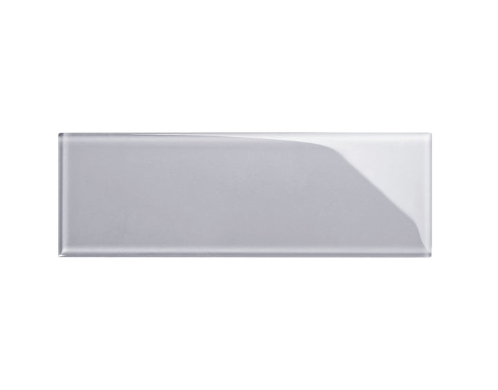 Giorbello (Sample) Glass Subway Lavender Gray 4-in x 12-in Glossy Glass Wall Tile