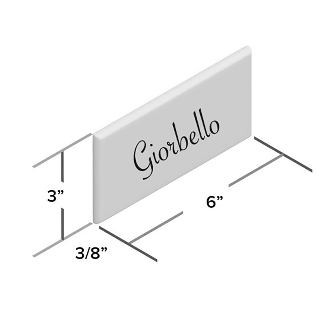 Giorbello (Sample) 3x6 glass subway tiles Bright White 3-in x 6-in Glossy Glass Brick Subway Wall Tile