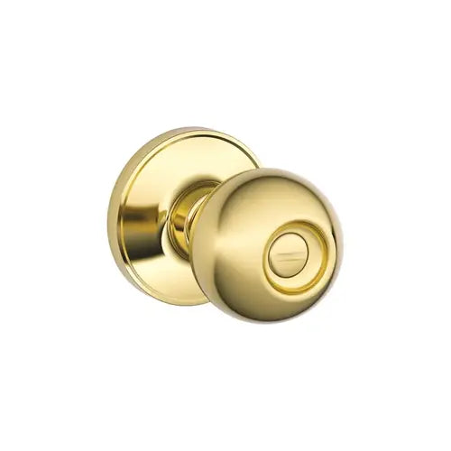Schlage Dexter Corona Bright Brass Privacy Knob, Right or Left Handed