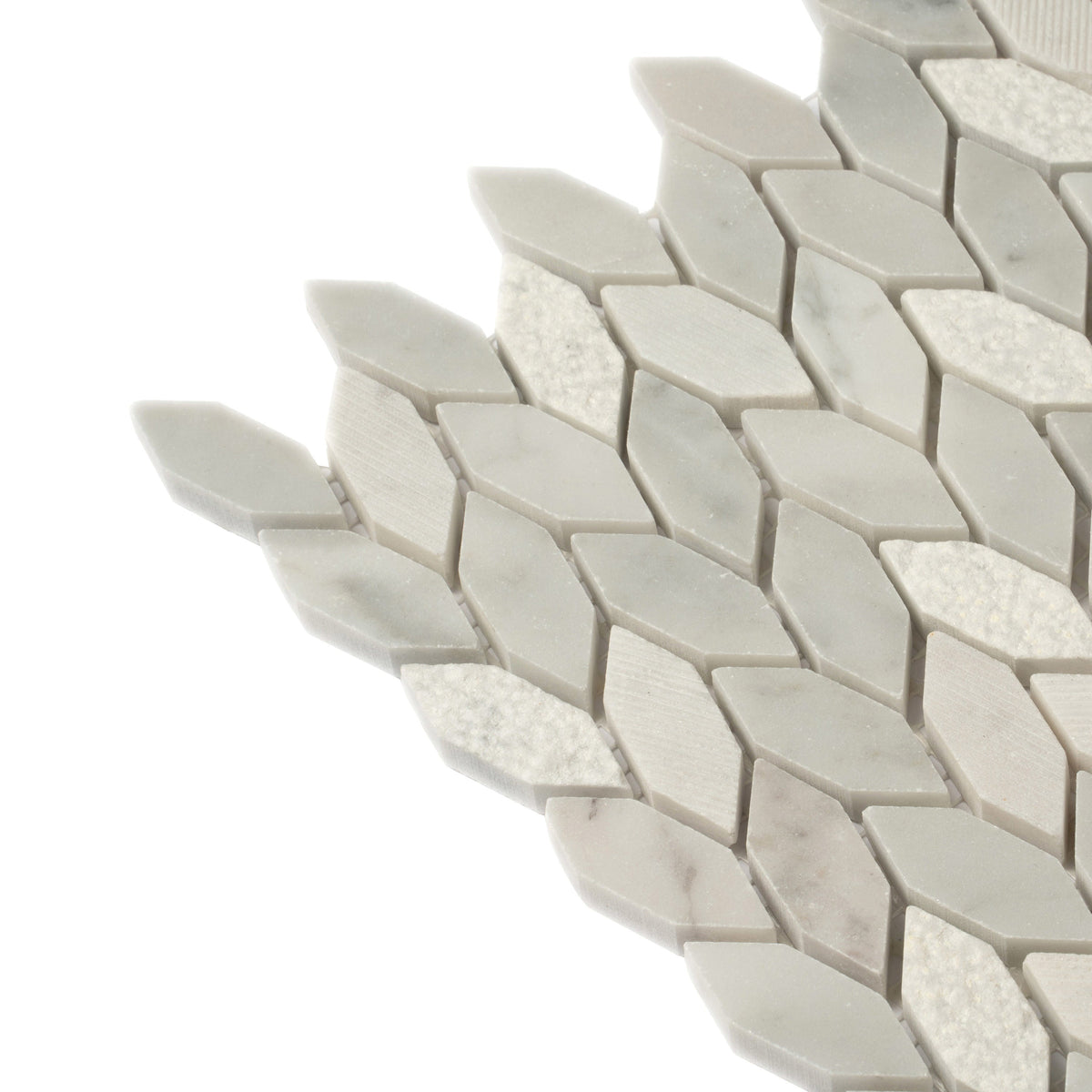 Apollo Tile (Sample) Sparta White 4-in x 4-in Polished Marble Patterned Floor and Wall Tile