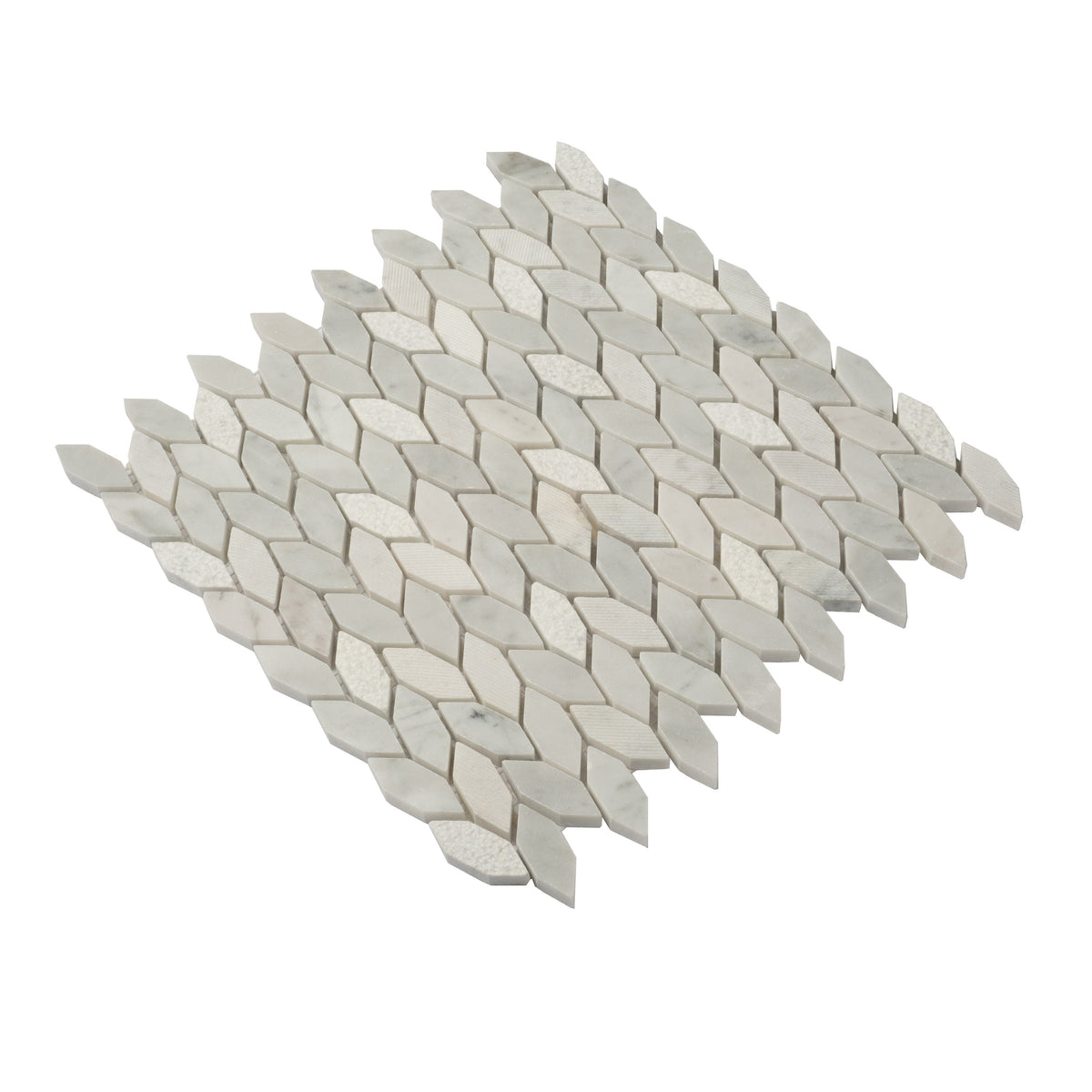Apollo Tile (Sample) Sparta White 4-in x 4-in Polished Marble Patterned Floor and Wall Tile