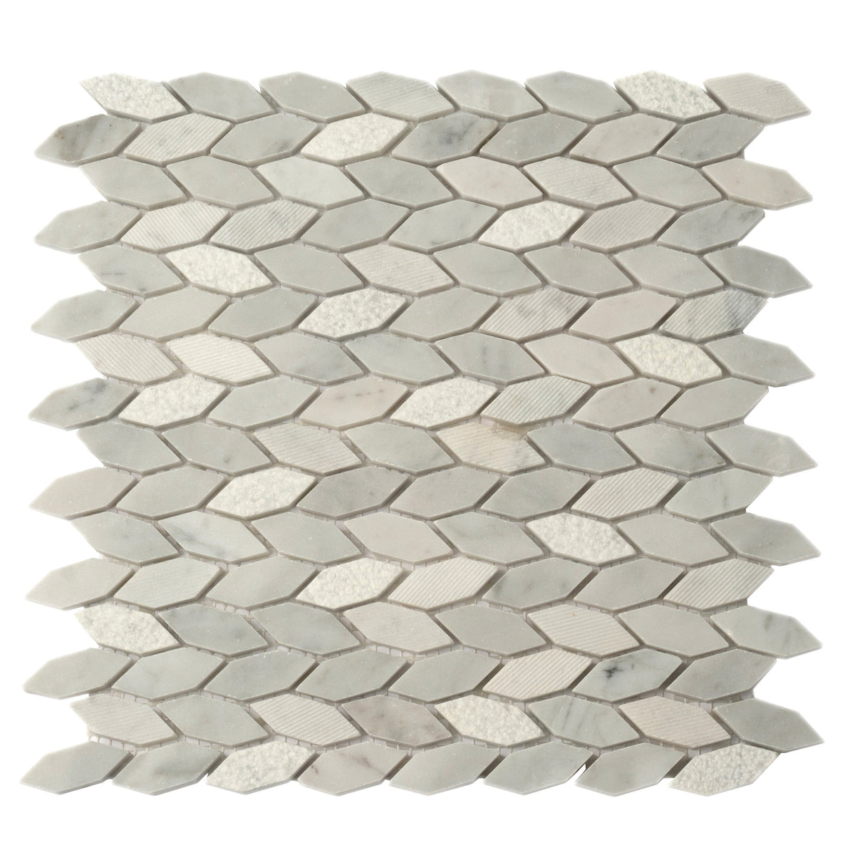 Apollo Tile (Sample) Sparta White 4-in x 4-in Polished Marble Patterned Floor and Wall Tile