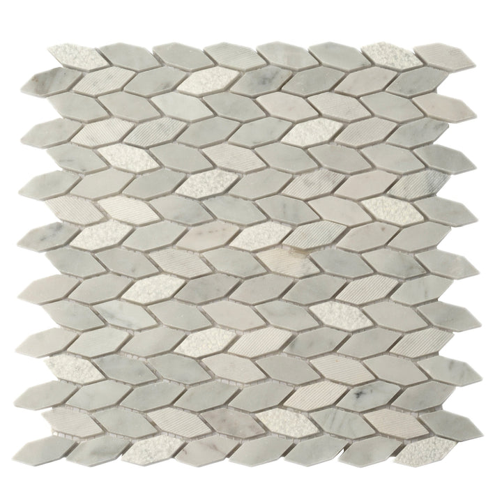 Apollo Tile Sparta White 12-in x 12-in Polished Natural Stone Marble Random Patterned Floor and Wall Tile (4.92-sq. ft/ Carton)