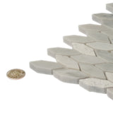 Apollo Tile (Sample) Sparta White 4-in x 4-in Polished Marble Patterned Floor and Wall Tile