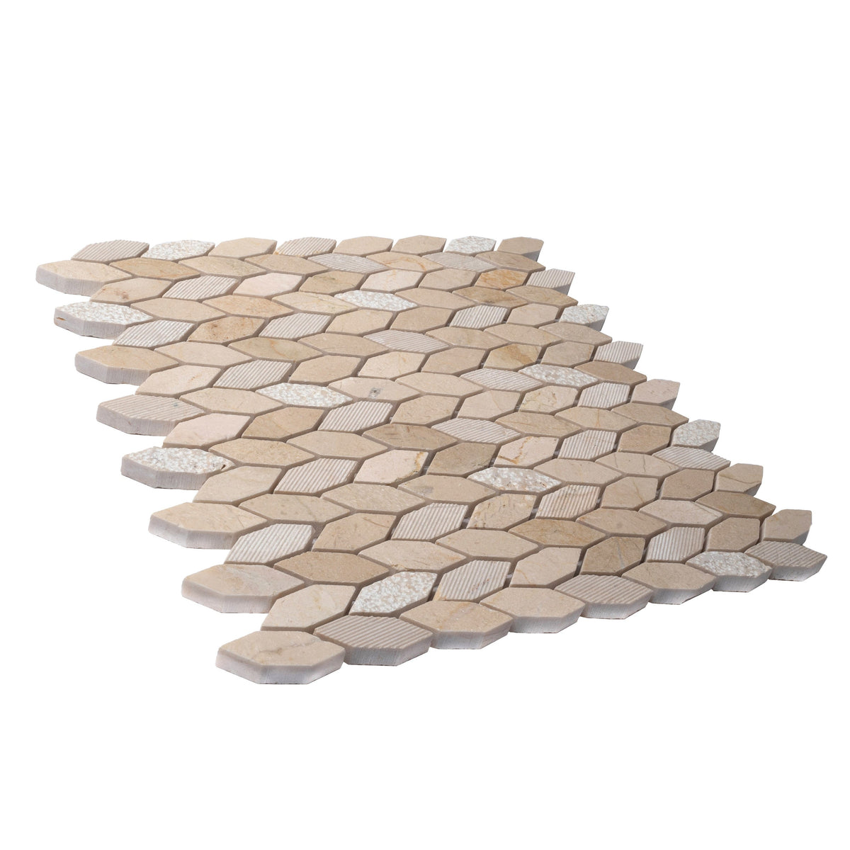 Apollo Tile (Sample) Sparta Beige 4-in x 4-in Polished Marble Patterned Floor and Wall Tile