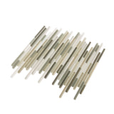 Apollo Tile (Sample) Waterfall White and Beige 4-in x 4-in Multi-finish Glass Linear Mosaic Floor and Wall Tile