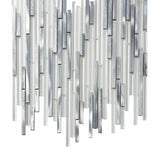 Apollo Tile (Sample) Waterfall White and Silver 4-in x 4-in Multi-finish Marble Linear Marble Look Wall Tile