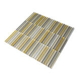 Apollo Tile (Sample) Waterfall Gold and Beige 4-in x 4-in Glossy Glass Linear Patterned Wall Tile