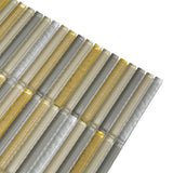 Apollo Tile Waterfall Gold and Beige 12-in x 12-in Glossy Glass Linear Patterned Wall Tile (4.83-sq. ft/ Carton)