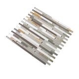 Apollo Tile (Sample) Waterfall Gray and Black 4-in x 4-in Multi-finish Glass/Metal/Stone Marble Linear Patterned Floor and Wall Tile