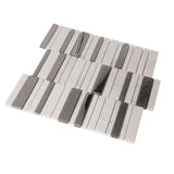 Apollo Tile Metropolis Brown and White 12-in x 12-in Polished Glass; Stone Quartz Linear Patterned Floor and Wall Tile (4.83-sq. ft/ Carton)