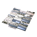 Apollo Tile (Sample) Floor and Wall Tile Gray, Gold and Black 4-in x 4-in Polished Marble Linear Patterned Floor and Wall Tile