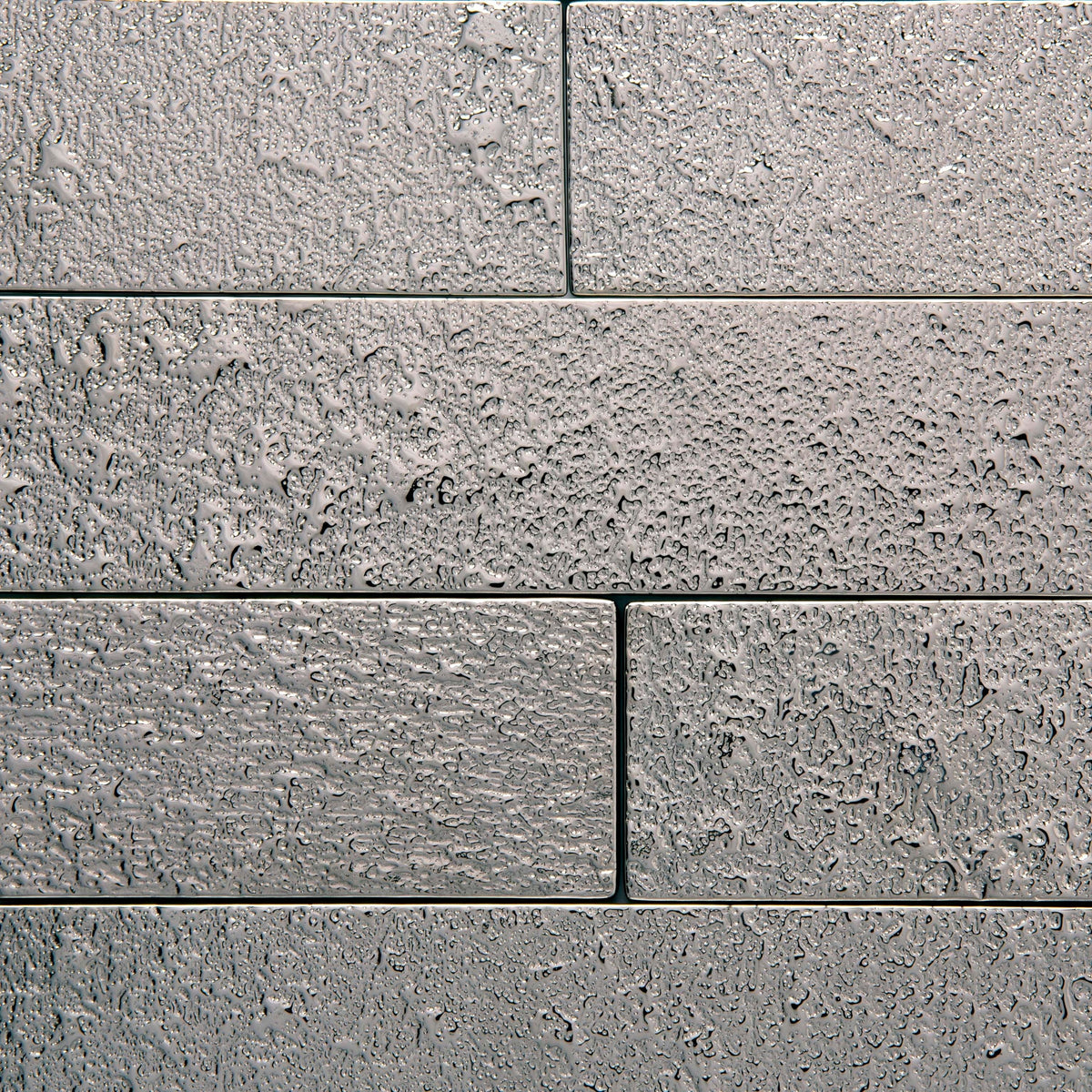 Apollo Tile (Sample) Metropolis Black 2-in x 8-in Polished Glass Subway Wall Tile