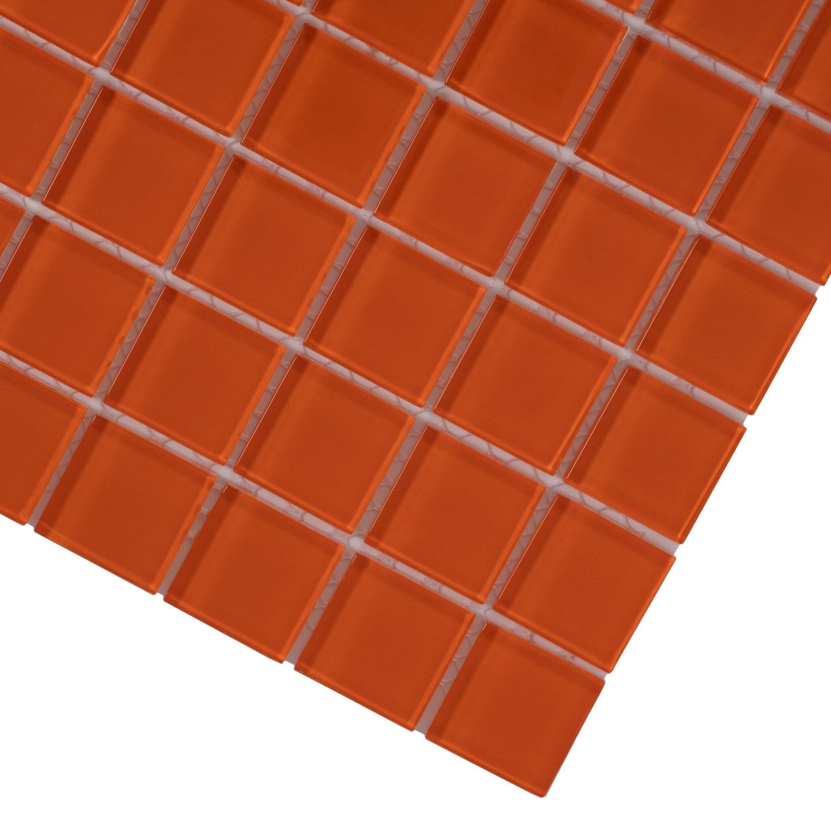 Apollo Tile (Sample) Orange 4-in x 6-in Glossy Glass Uniform Squares Mosaic Floor and Wall Tile