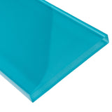 Apollo Tile (Sample) Wall Tile Cerulean Blue 3-in x 6-in Glossy Glass Brick Subway Wall Tile