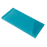 Apollo Tile (Sample) Wall Tile Cerulean Blue 3-in x 6-in Glossy Glass Brick Subway Wall Tile