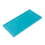 Apollo Tile (Sample) Wall Tile Cerulean Blue 3-in x 6-in Glossy Glass Brick Subway Wall Tile
