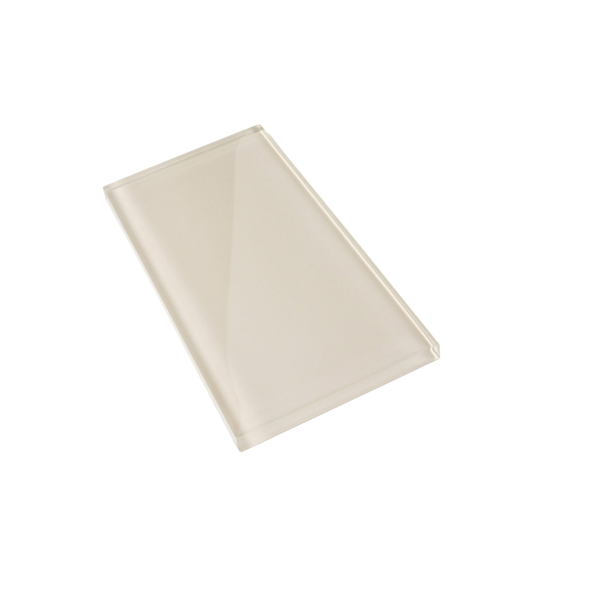 Apollo Tile (Sample) Wall Tile Beige 4-in x 6-in Glossy Glass Subway Wall Tile