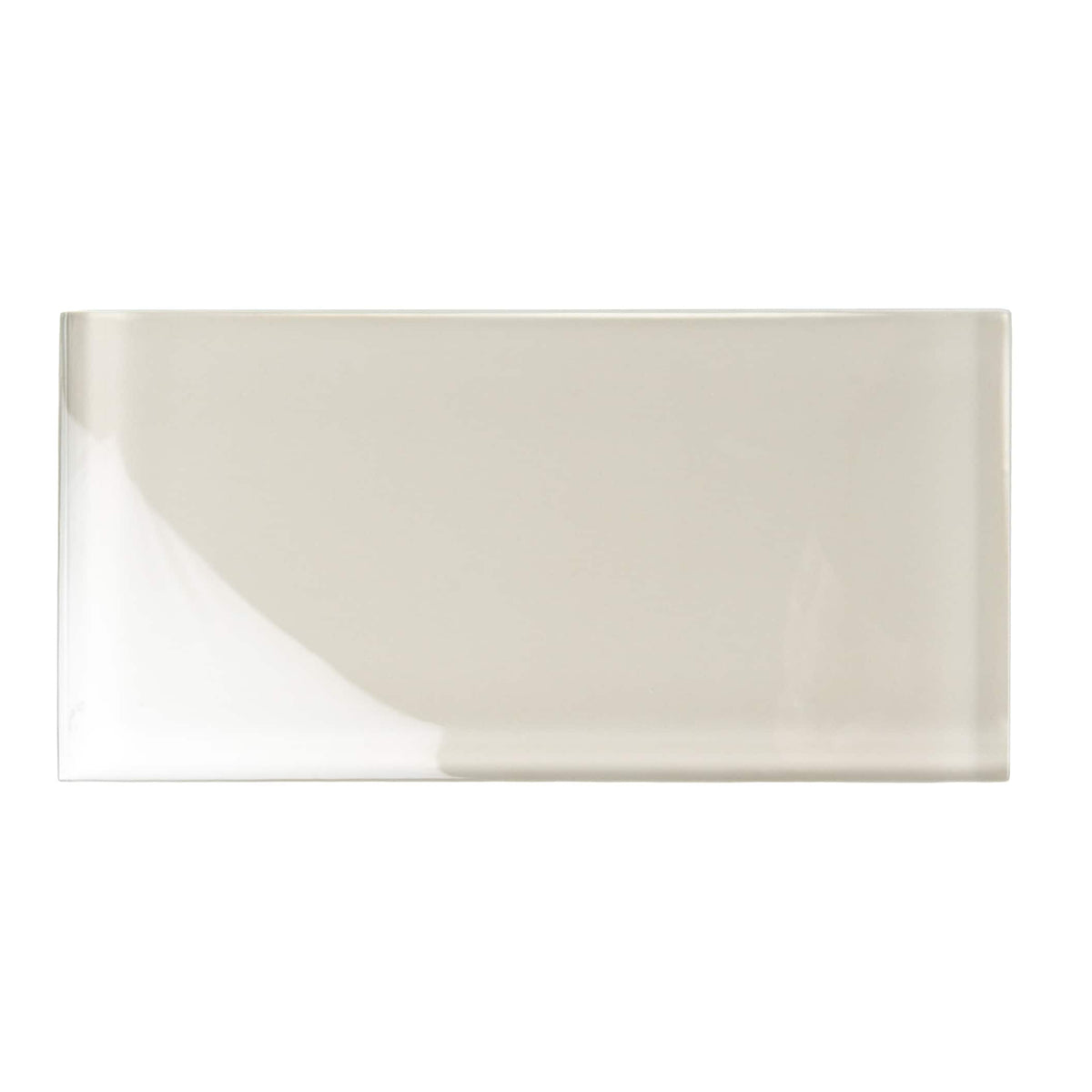 Apollo Tile (Sample) Wall Tile Beige 4-in x 6-in Glossy Glass Subway Wall Tile