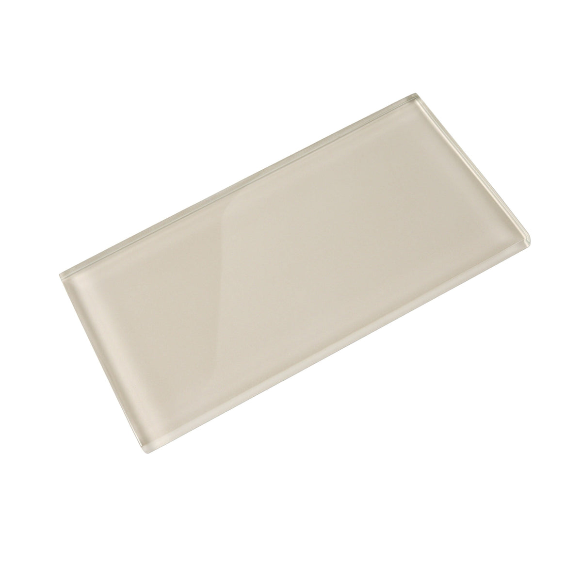 Apollo Tile (Sample) Wall Tile Beige 4-in x 6-in Glossy Glass Subway Wall Tile