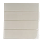 Apollo Tile (Sample) Wall Tile Abalone Gray 3-in x 12-in Glossy Glass Brick Subway Wall Tile