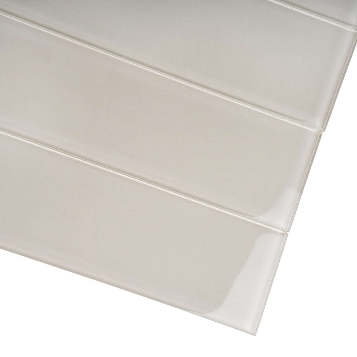 Apollo Tile (Sample) Wall Tile Abalone Gray 3-in x 12-in Glossy Glass Brick Subway Wall Tile