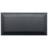 Merola Tile Crown Heights Beveled 3 in. x 6 in. Matte Black Ceramic Wall Tile (6.03 sq. ft. / Case)