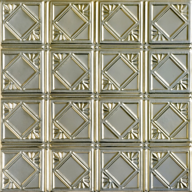 From Plain to Beautiful in Hours 2-ft x 2-ft Carnivale Gold Nugget Steel Surface-mount Ceiling Tile (6-Pack, 24-sq ft / Case)