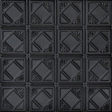 From Plain to Beautiful in Hours 2-ft x 2-ft Carnivale Satin Black Steel Surface-mount Ceiling Tile (6-Pack, 24-sq ft / Case)