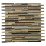 Apollo Tile Gray Brown 11-in x 11-in Polished Glass Stone Marble Mixed Pattern Wall Tile (4.83-sq. ft/ Carton)