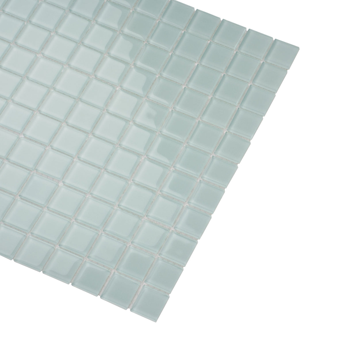 Apollo Tile (Sample) Floor and Wall Tile Cadet Blue 4-in x 4-in Glossy Glass Uniform Squares Floor and Wall Tile