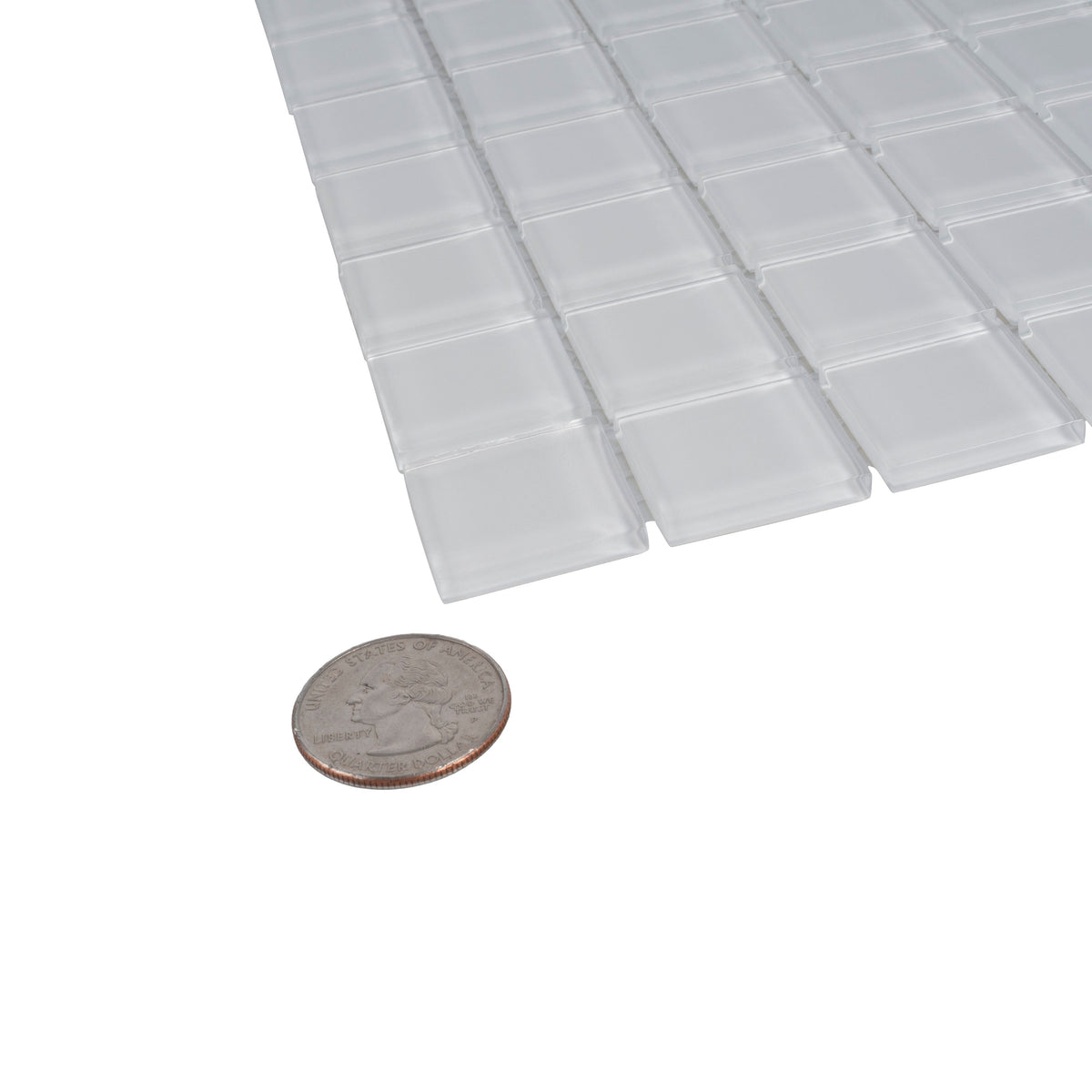 Apollo Tile (Sample) Floor and Wall Tile White 4-in x 4-in Glossy Glass Uniform Squares Floor and Wall Tile