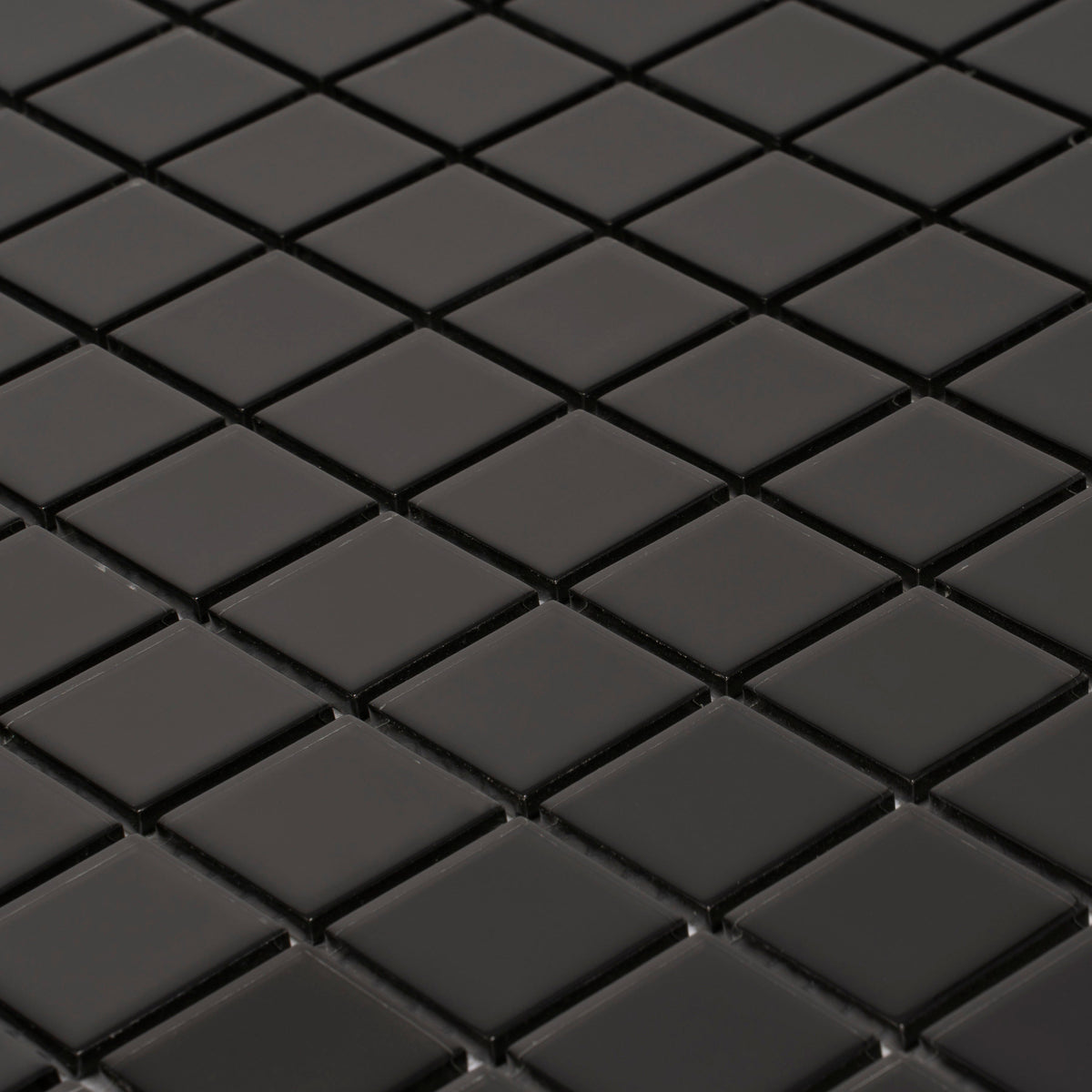 Apollo Tile (Sample) Floor and Wall Tile Black 4-in x 4-in Glossy Glass Uniform Squares Floor and Wall Tile
