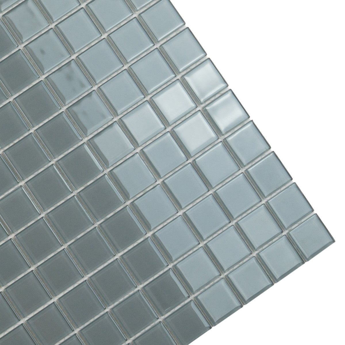 Apollo Tile (Sample) Floor and Wall Tile Stone Gray 4-in x 4-in Glossy Glass Uniform Squares Floor and Wall Tile