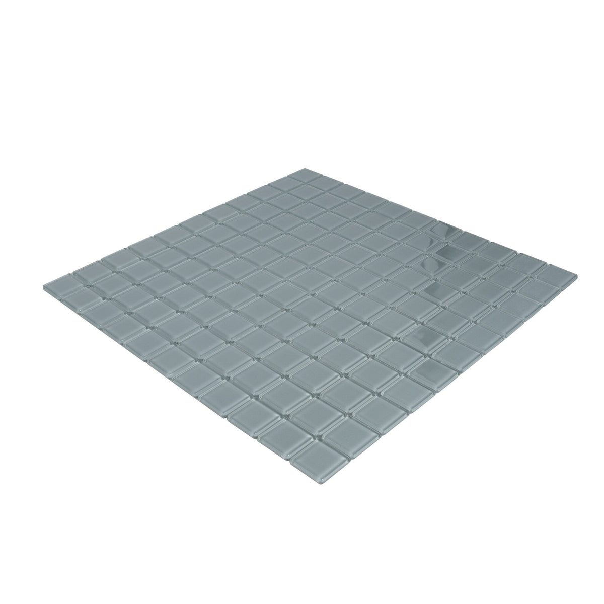 Apollo Tile (Sample) Floor and Wall Tile Stone Gray 4-in x 4-in Glossy Glass Uniform Squares Floor and Wall Tile