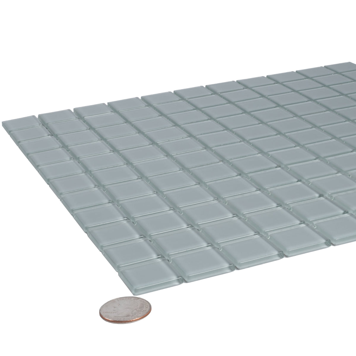 Apollo Tile (Sample) Floor and Wall Tile Stone Gray 4-in x 4-in Glossy Glass Uniform Squares Floor and Wall Tile