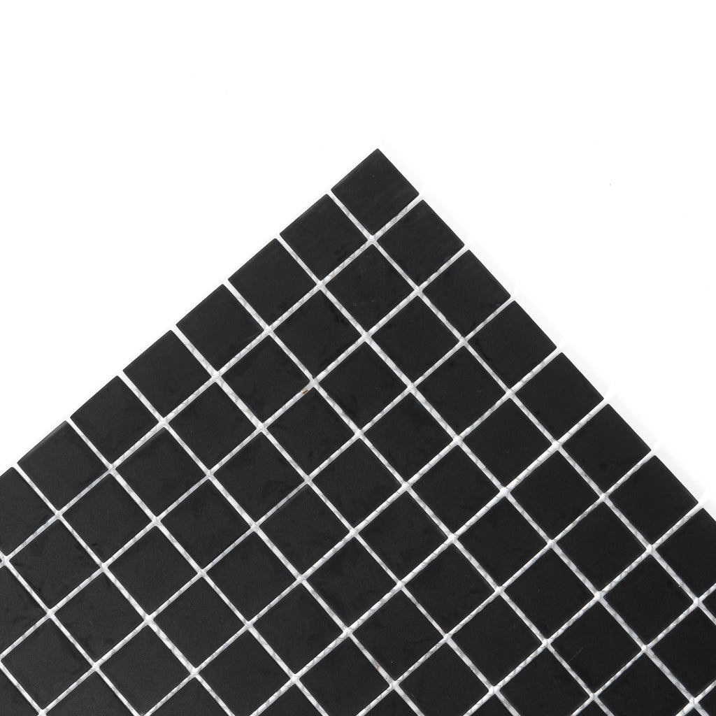 Apollo Tile (Sample) Floor and Wall Tile Black 4-in x 4-in Matte Glass Uniform Squares Floor and Wall Tile
