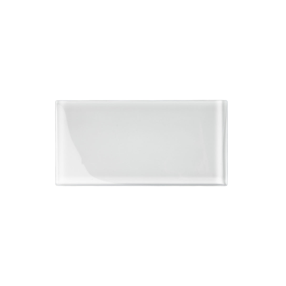 Apollo Tile (Sample) White 3-in x 6-in Glossy Glass Brick Subway Floor and Wall Tile