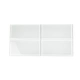 Apollo Tile (Sample) White 3-in x 6-in Glossy Glass Brick Subway Floor and Wall Tile