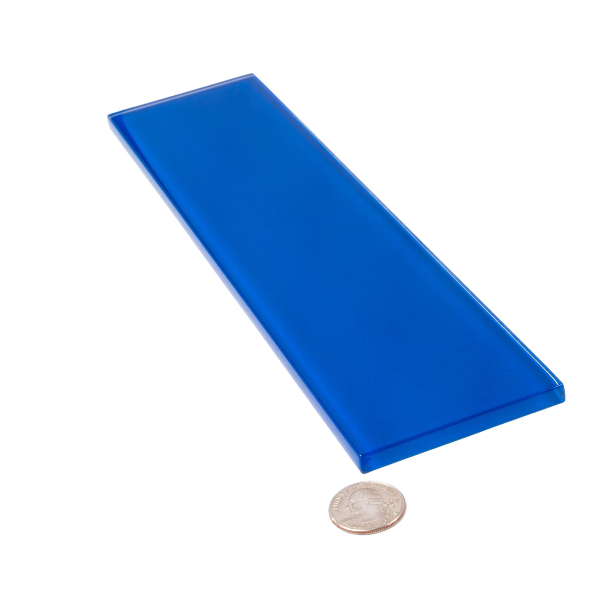 Apollo Tile (Sample) Wall Tile Royal Blue 3-in x 12-in Glossy Glass Brick Subway Wall Tile