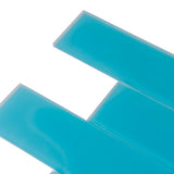 Apollo Tile (Sample) Wall Tile Cerulean Blue 3-in x 12-in Matte Glass Brick Subway Wall Tile
