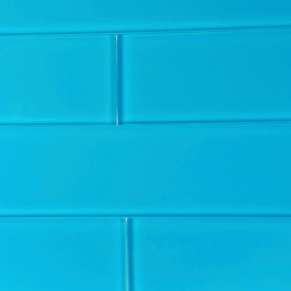 Apollo Tile (Sample) Wall Tile Cerulean Blue 3-in x 12-in Matte Glass Brick Subway Wall Tile