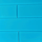 Apollo Tile (Sample) Wall Tile Cerulean Blue 3-in x 12-in Matte Glass Brick Subway Wall Tile