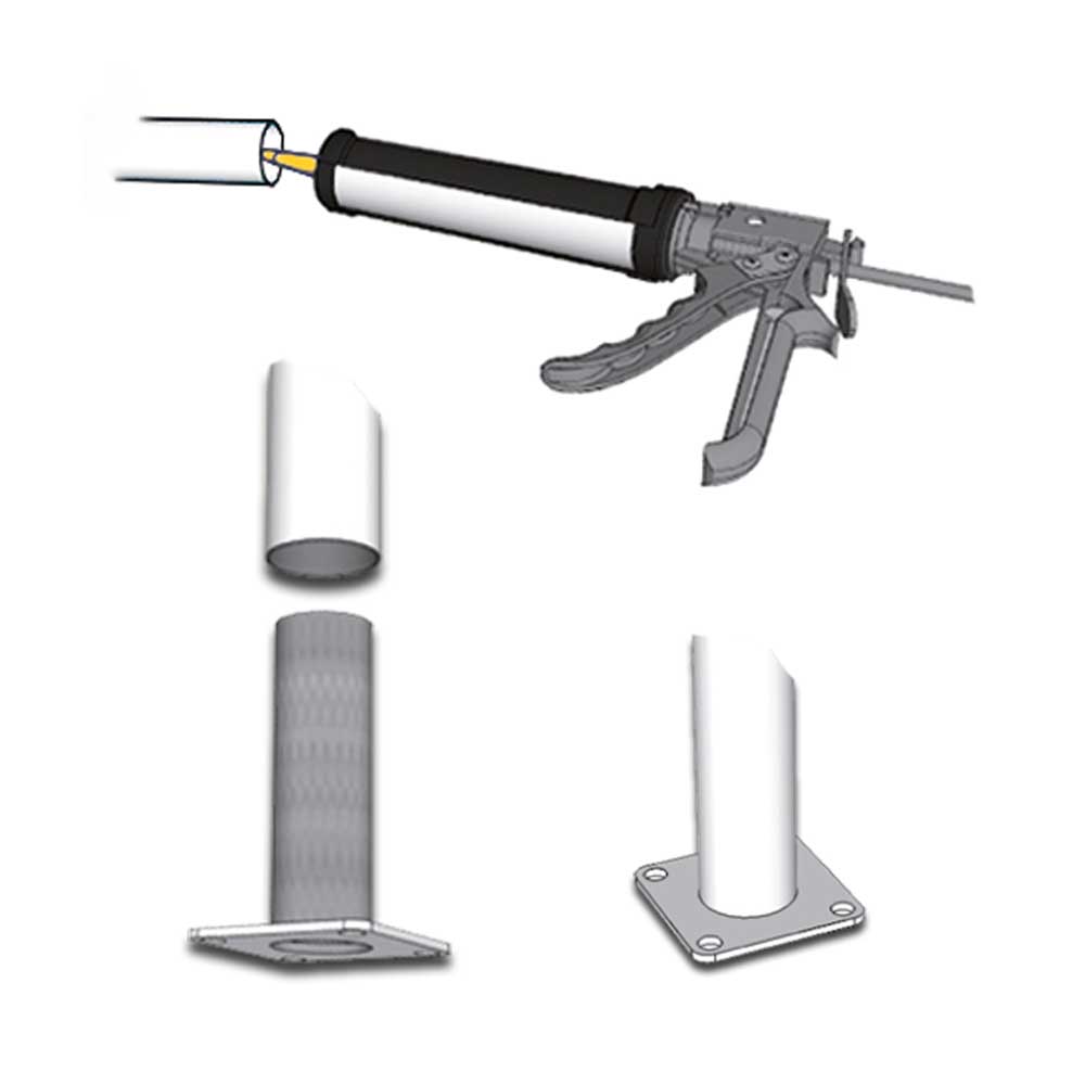 Pylex Spybase 1.88-in Zinc Plated Steel Post Insert For Metal Fence 6-Pack